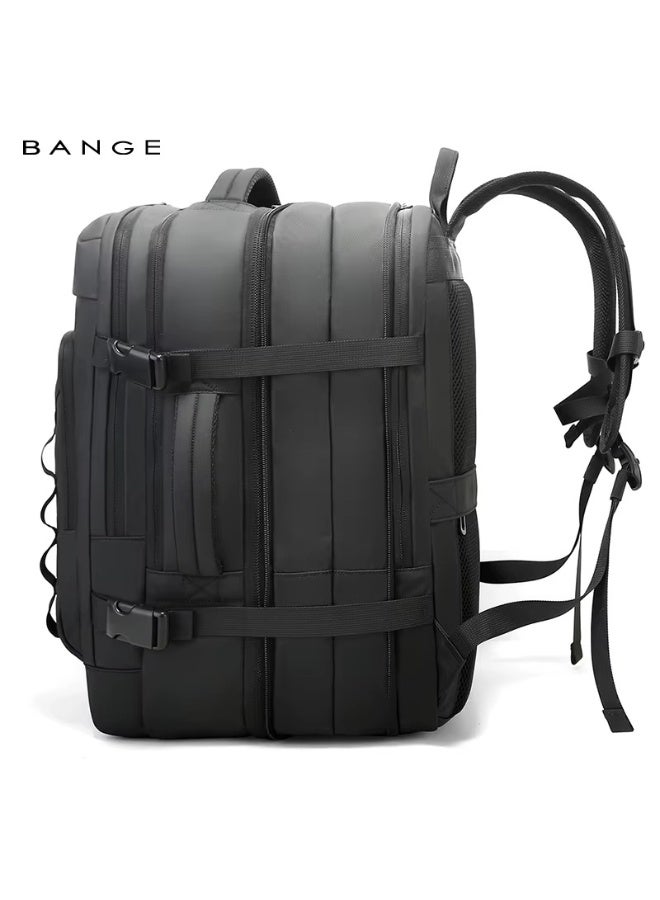 بانجي Bange 3055 Black New Design Multifunction Business Expandable Travel Men Waterproof Laptop Backpack - Image 4